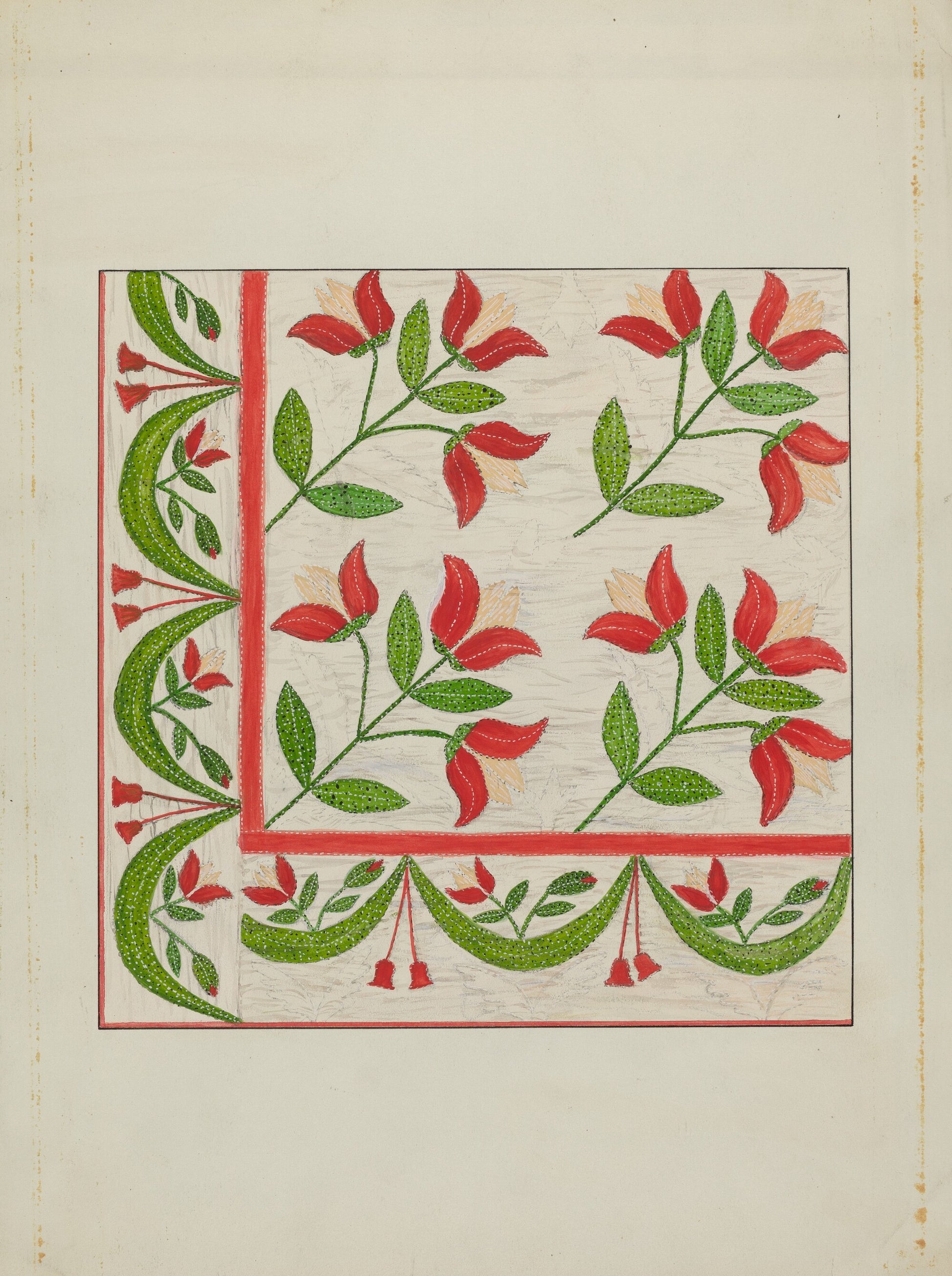 Quilt - Appliqued in Bellflower Design