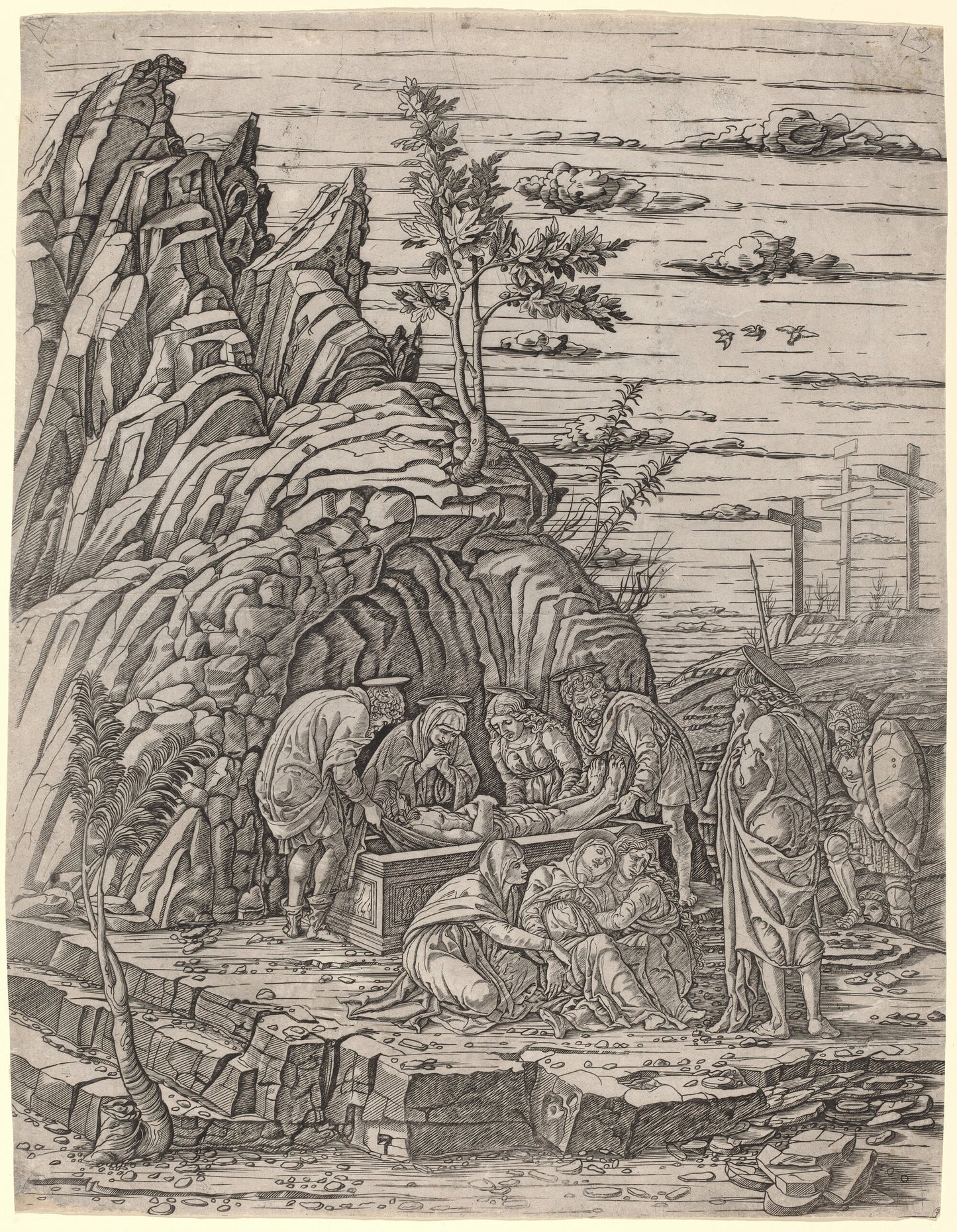 The Entombment with Three Birds