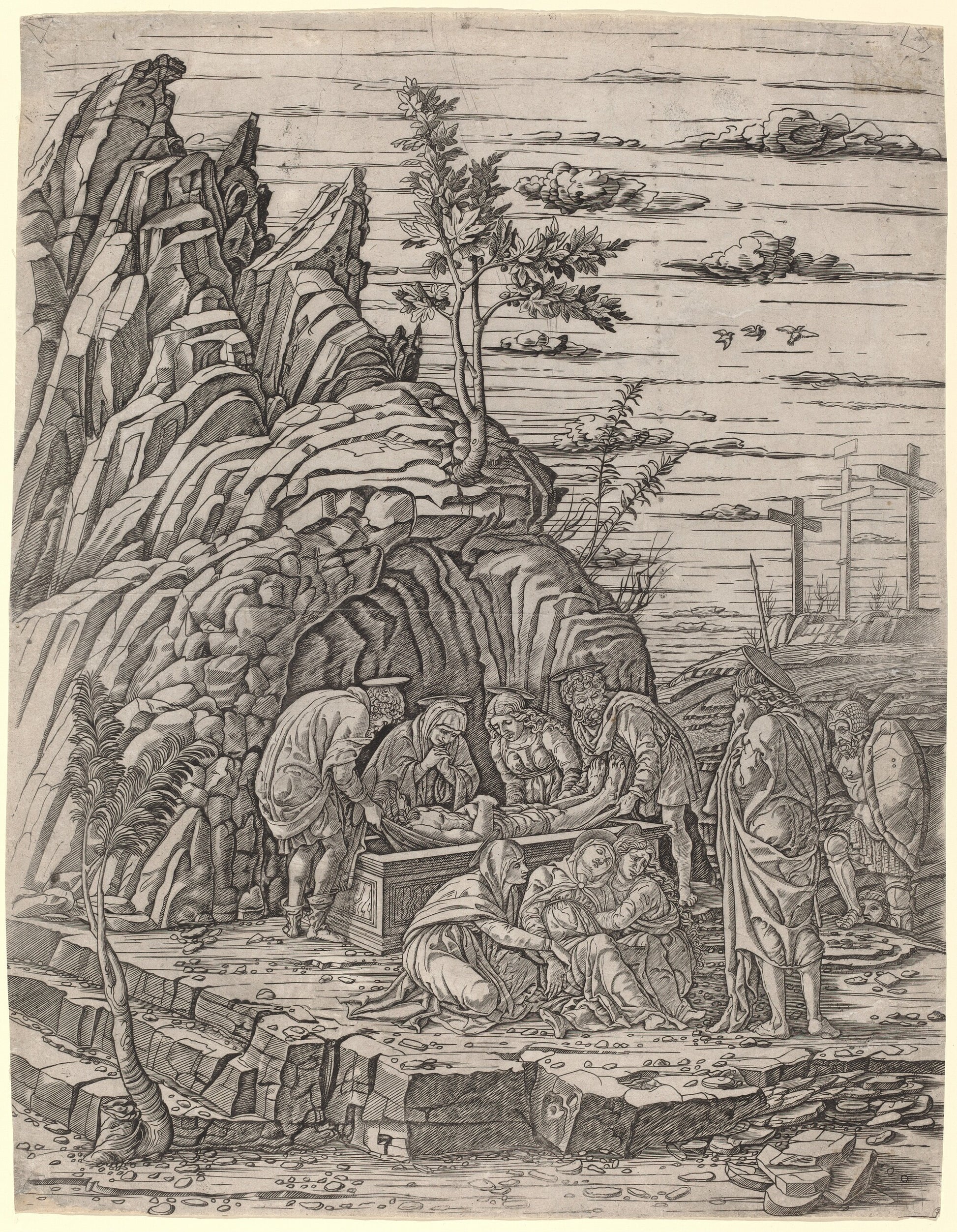 The Entombment with Three Birds