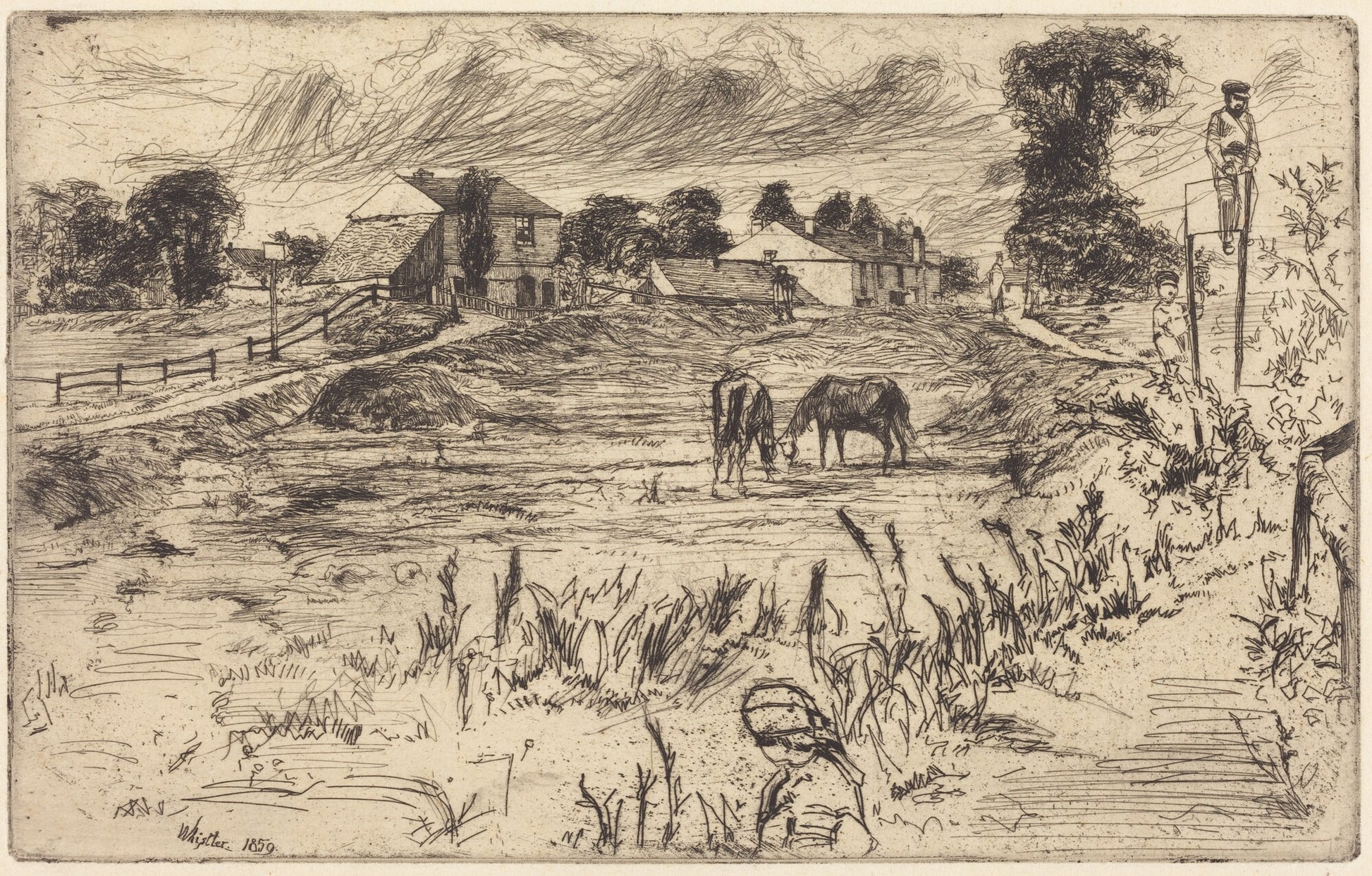 Landscape with Horses