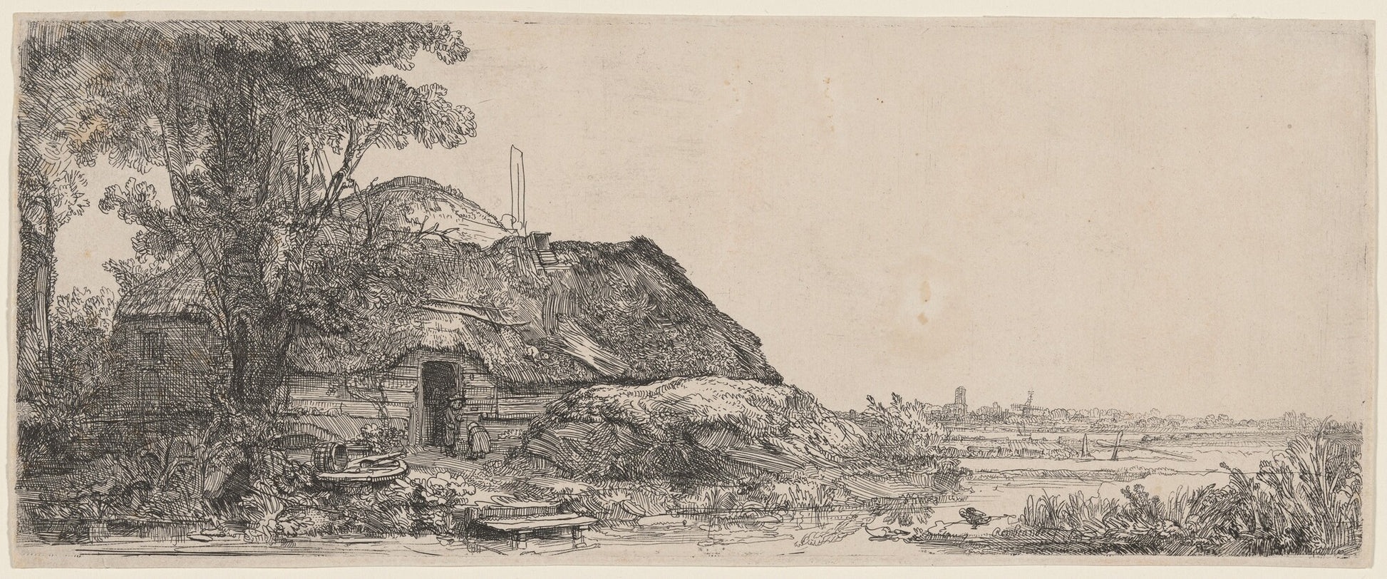 Landscape with a Cottage and a Large Tree