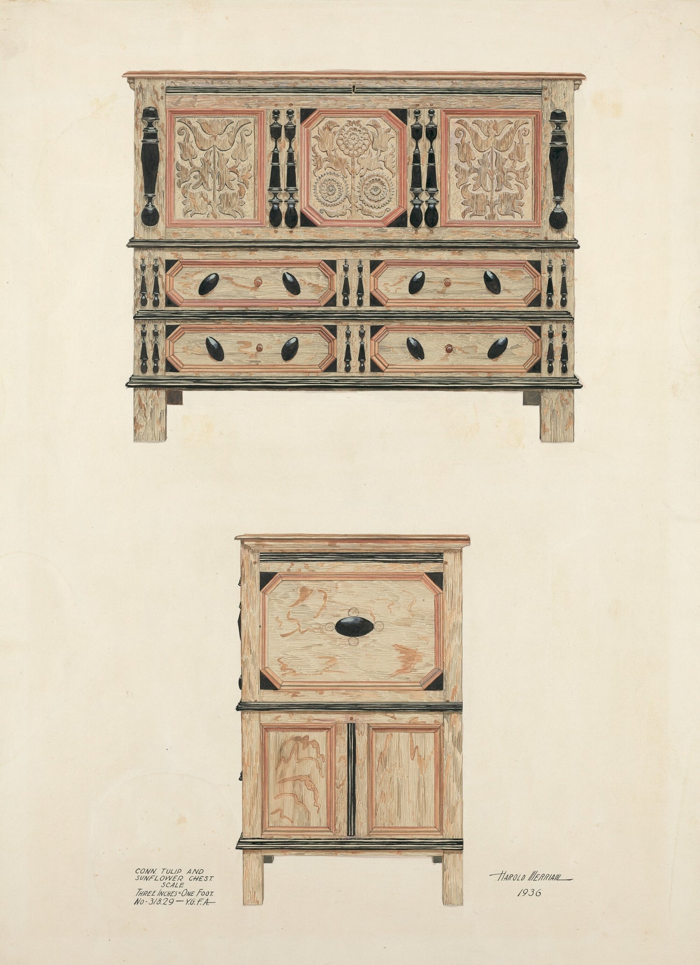 Tulip and Sunflower Chest