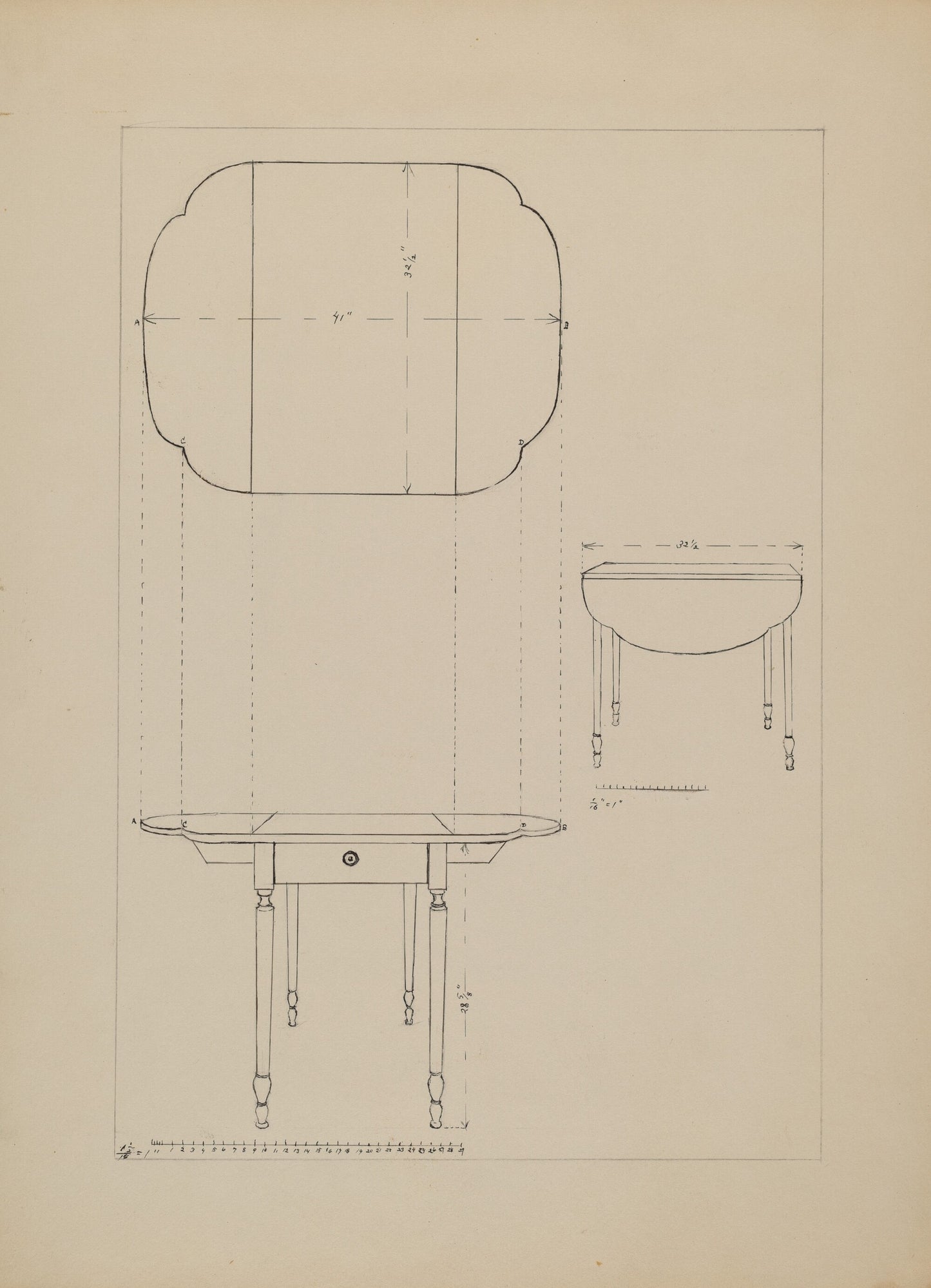 Oval Table Drop Leaf