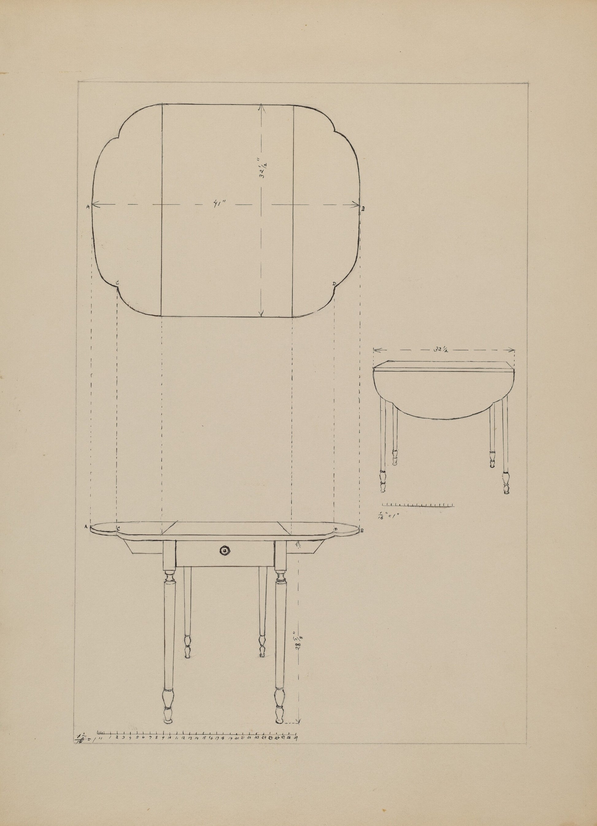 Oval Table Drop Leaf