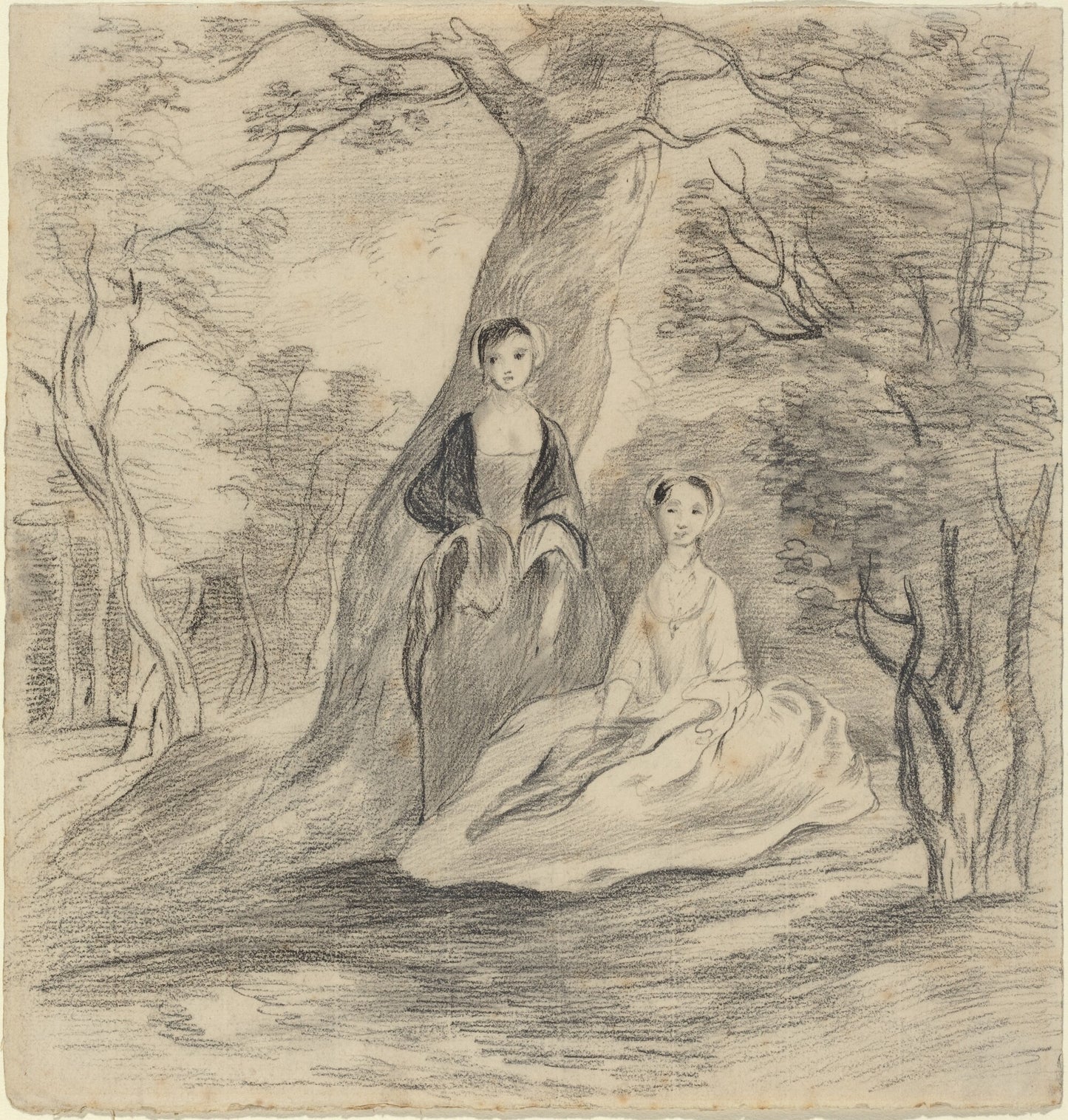 Two Girls in a Landscape