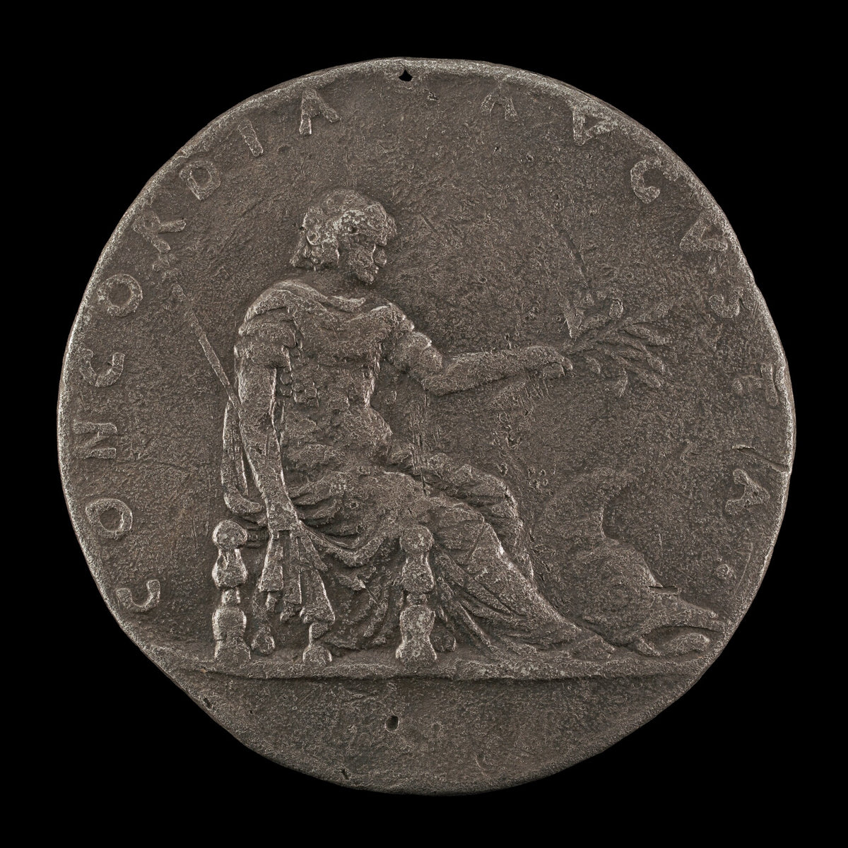 Concordia Holding a Lily Scepter and an Olive Branch