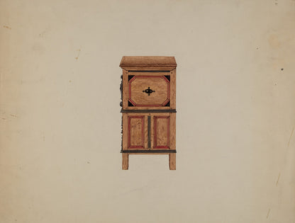 Two Drawer Sunflower Chest - side view