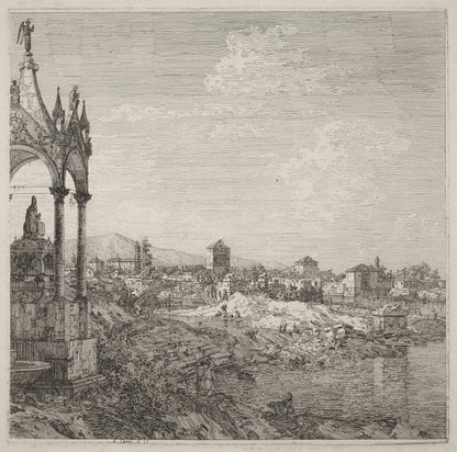 View of a Town with a Bishop's Tomb