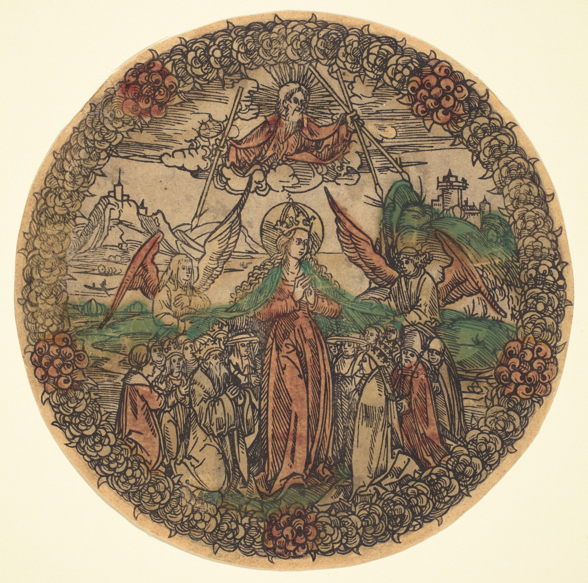 Madonna in a Wreath of Roses