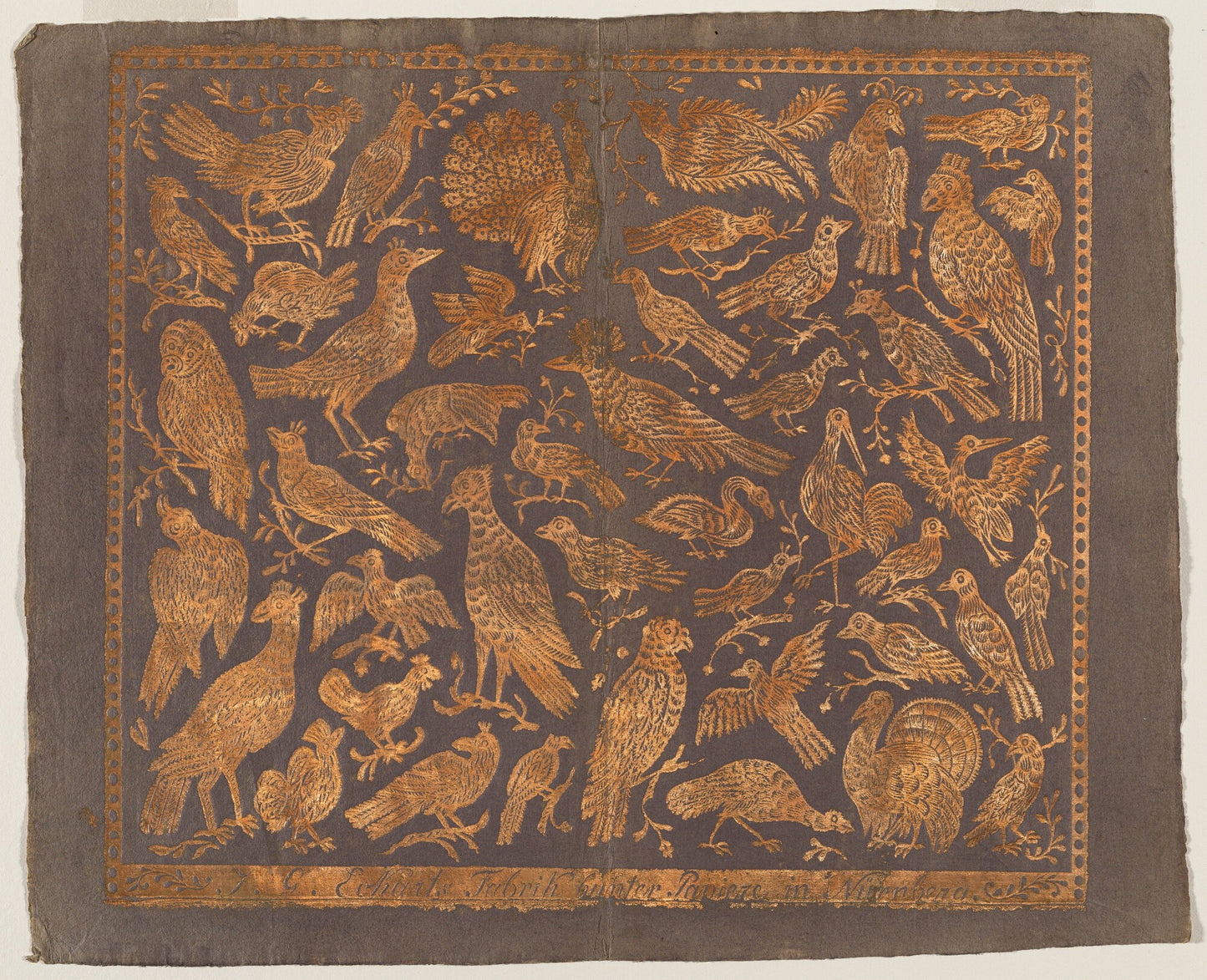 Endpaper with Birds
