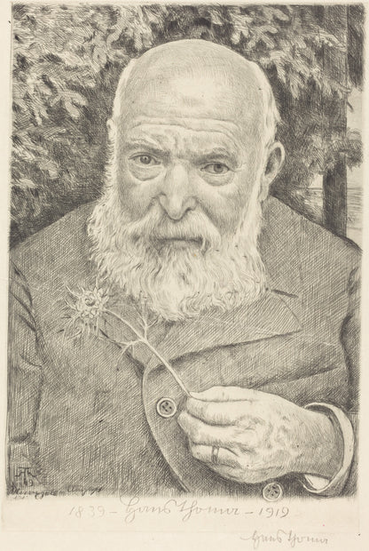Self-Portrait VI with Flower