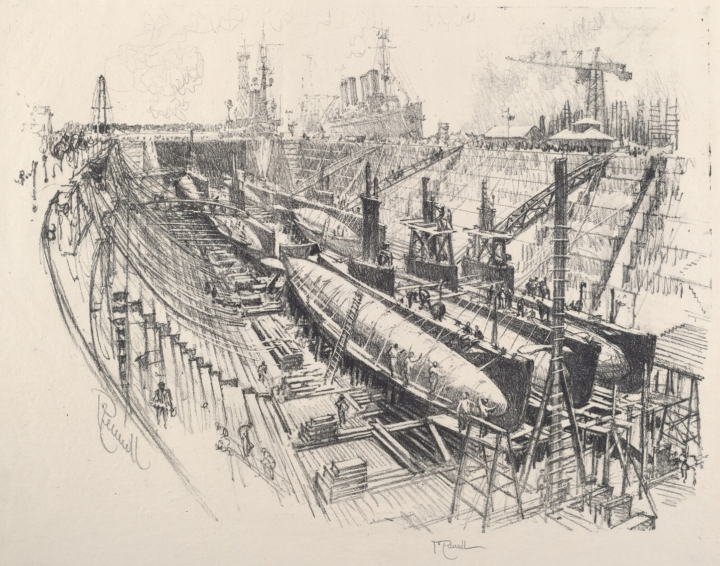 Submarines in Dry Dock