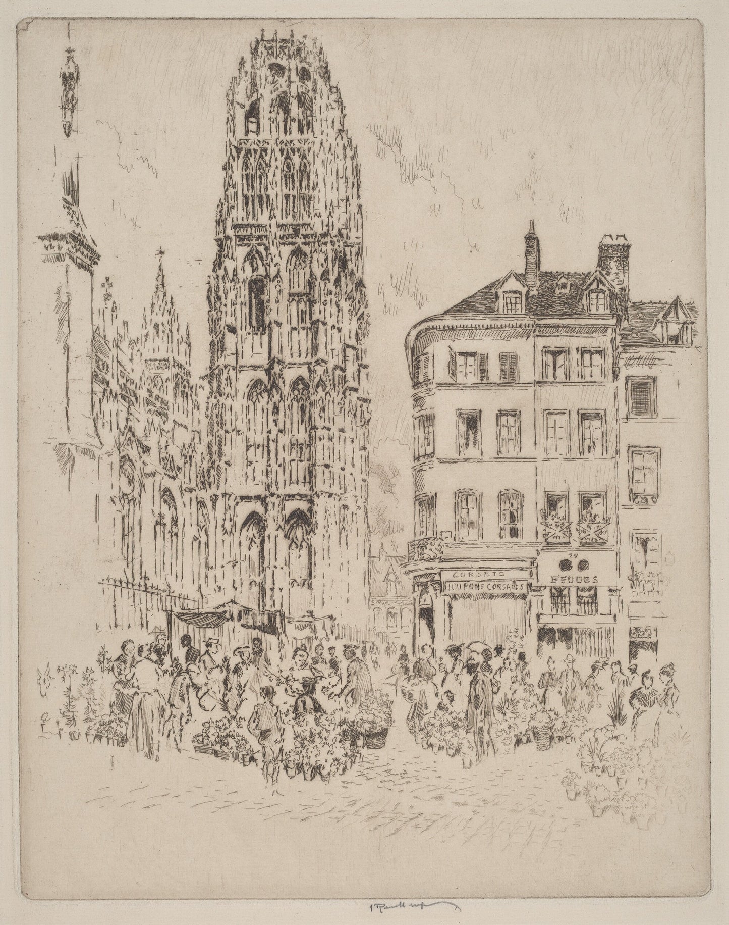Flower Market and Butter Tower, Rouen