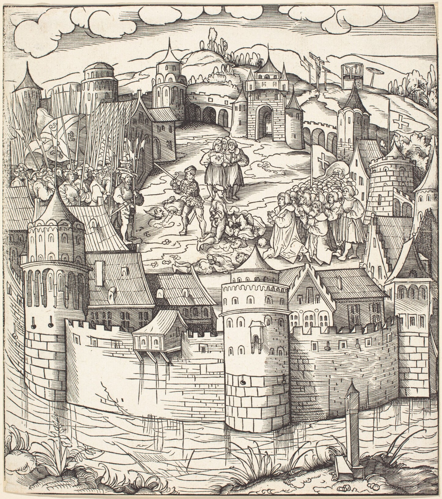 Execution of a Man at a Market-Place of a Town