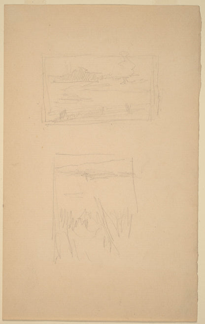 Two Sketches of Landscape Pictures hung at the Society of British Artists