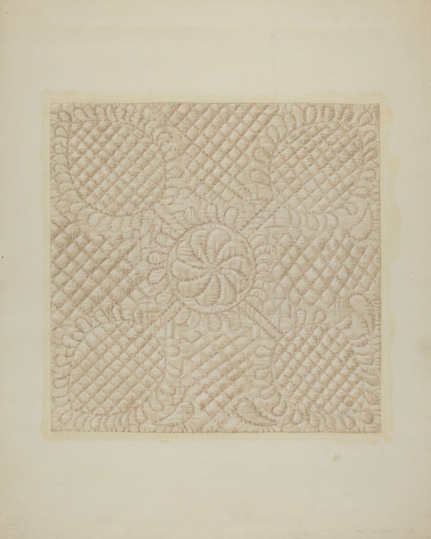 Detail of Quilt - Tulip Pattern