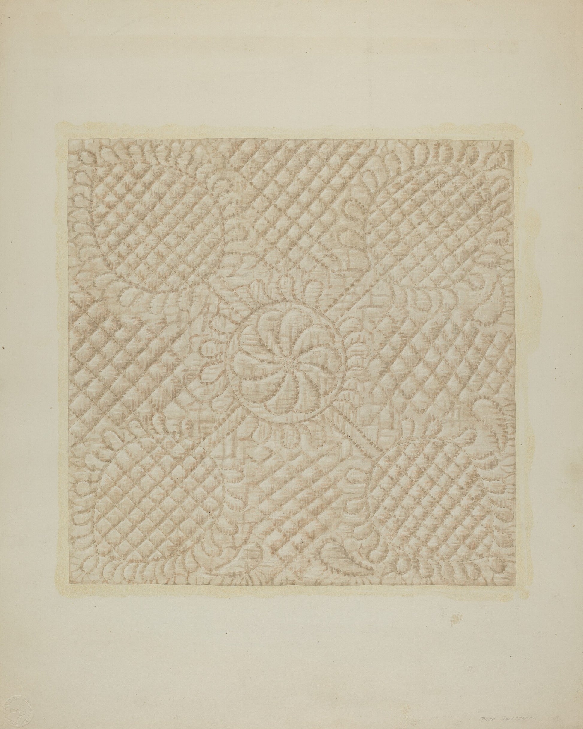 Detail of Quilt - Tulip Pattern