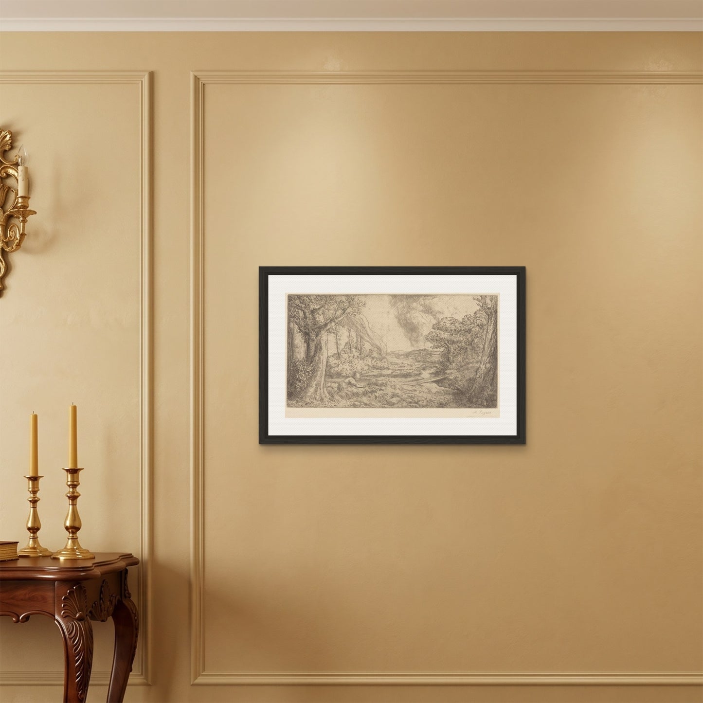 Orlonzo - FRAMED CANVAS BLACK 7550cm3020 ROOM