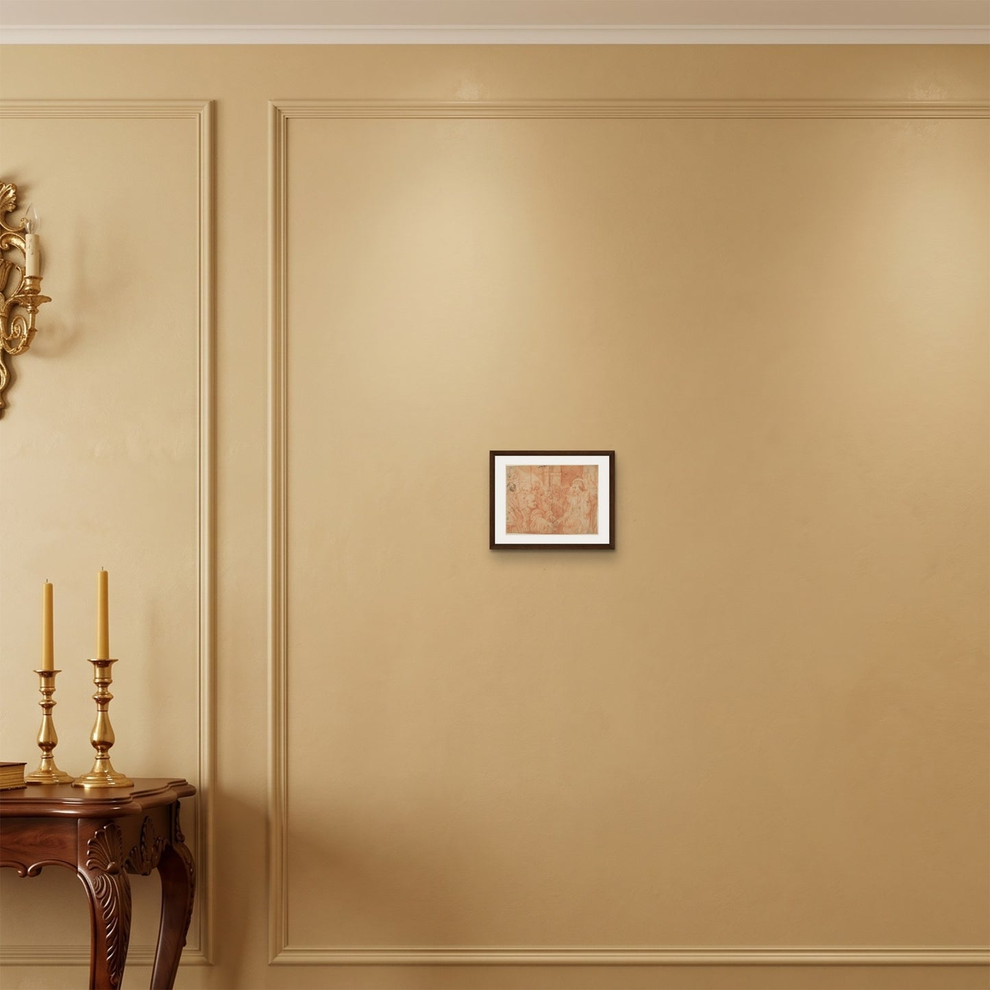 Orlonzo - FRAMED CANVAS DARK WOOD 2520cm108 ROOM