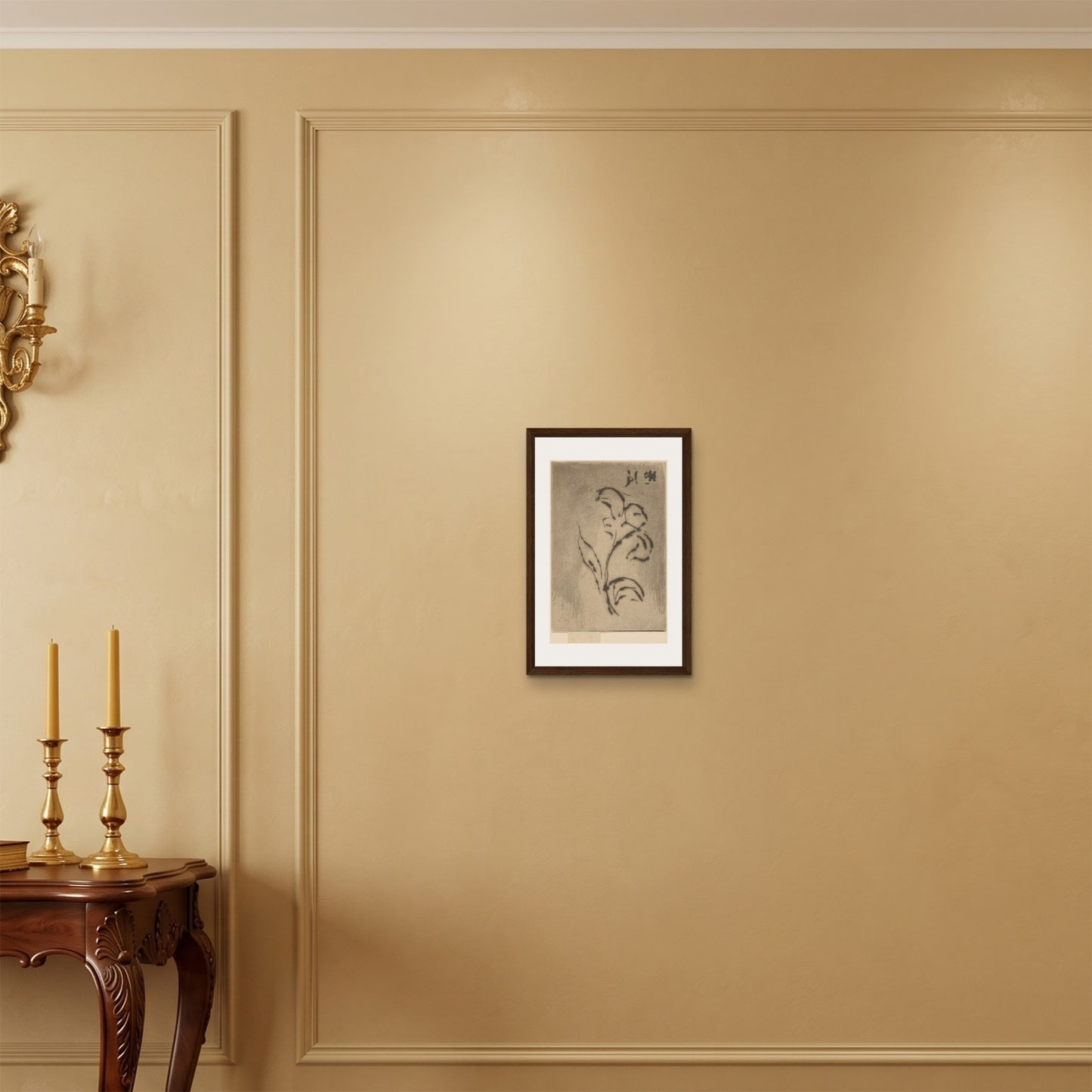 Orlonzo - FRAMED CANVAS DARK WOOD 30x45cm12x18 ROOM