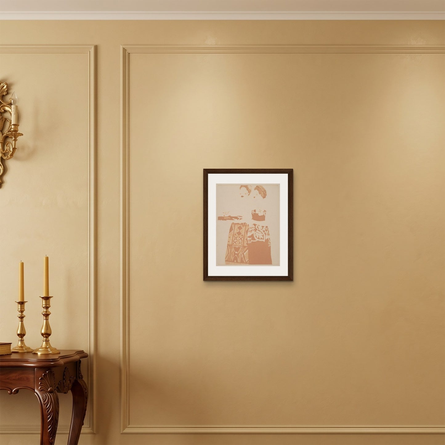 Orlonzo - FRAMED CANVAS DARK WOOD 40x50cm16x20 ROOM
