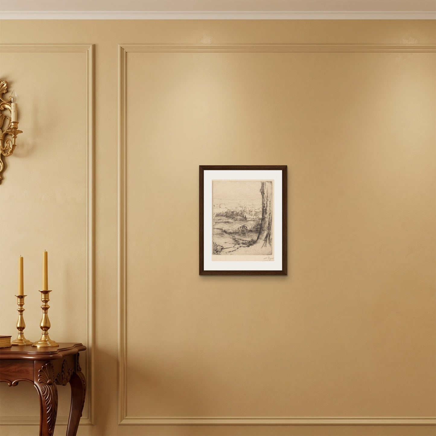 Orlonzo - FRAMED CANVAS DARK WOOD 40x50cm16x20 ROOM