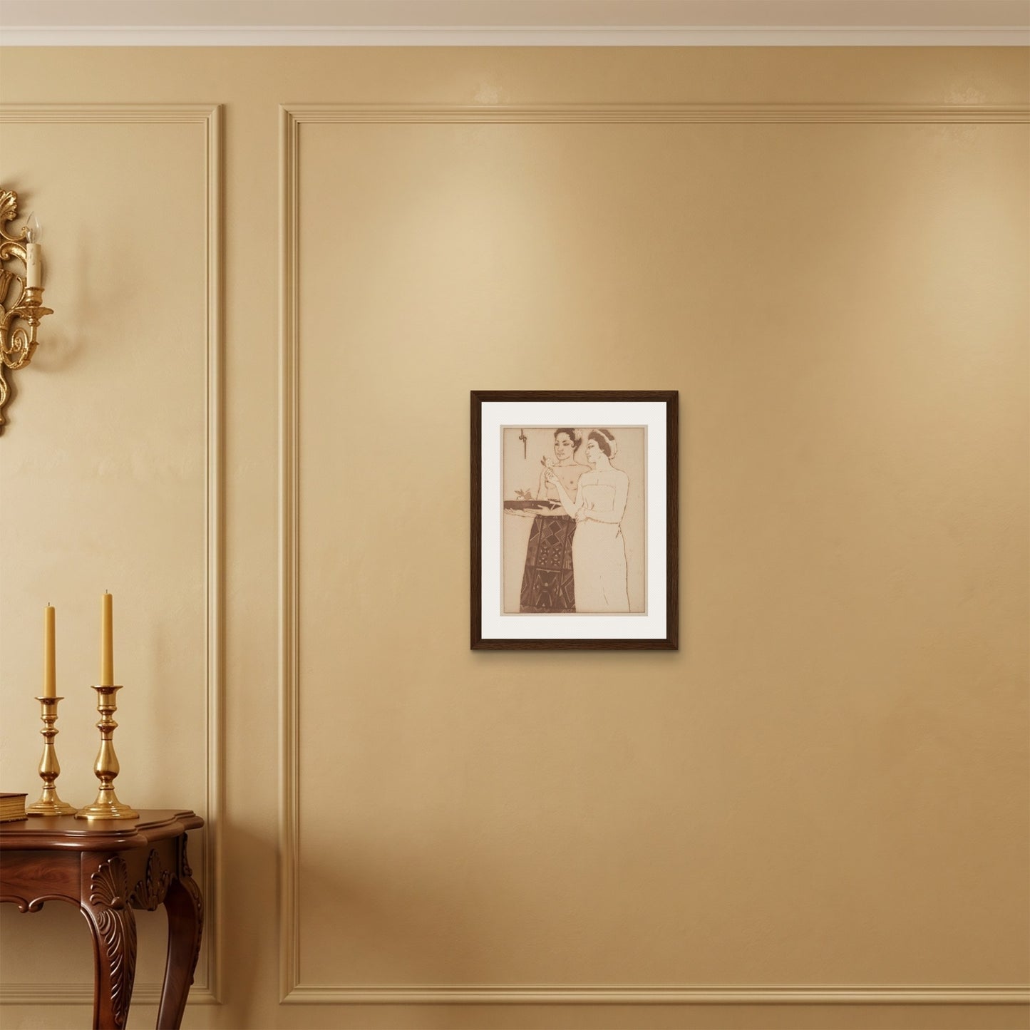Orlonzo - FRAMED CANVAS DARK WOOD 40x50cm16x20 ROOM