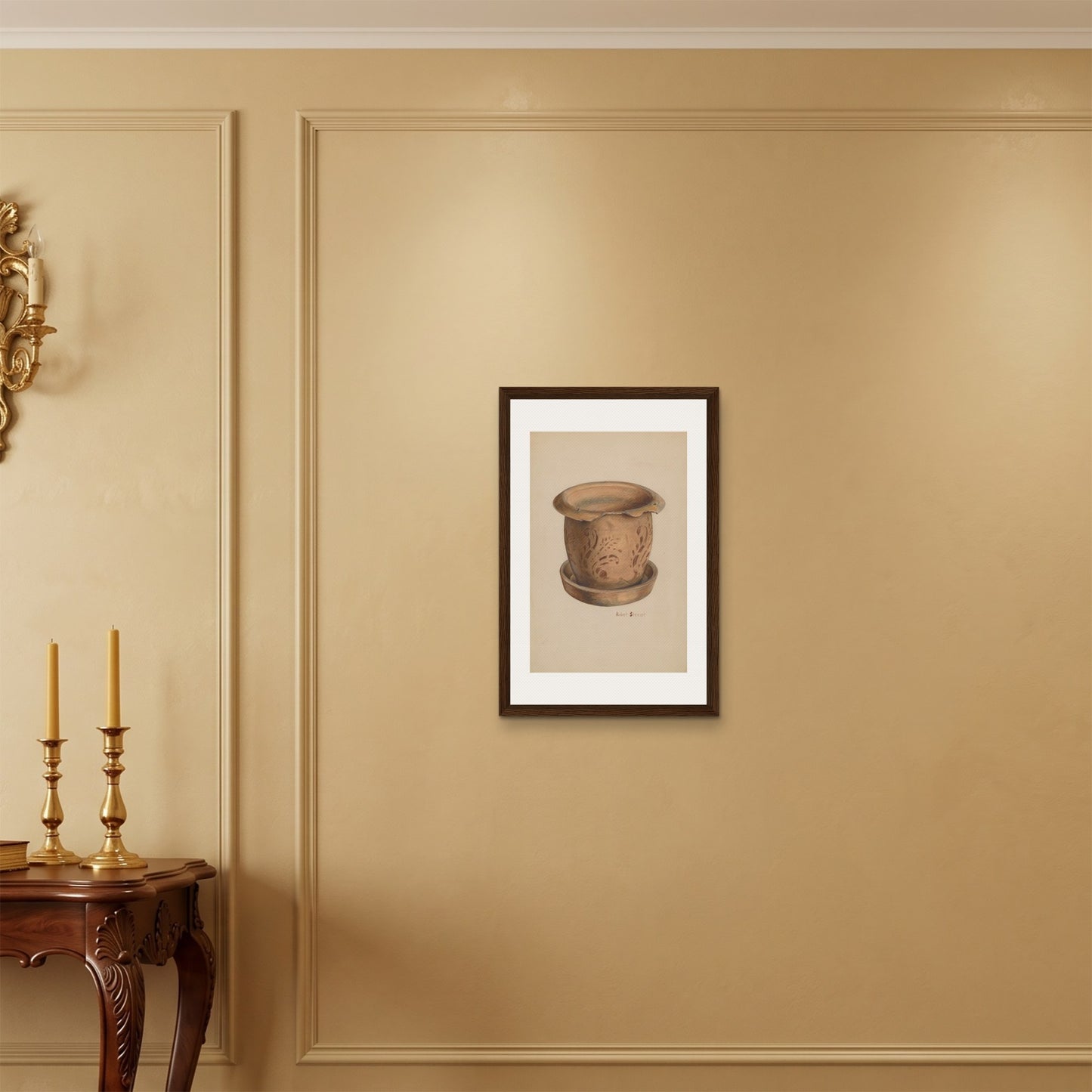 Orlonzo - FRAMED CANVAS DARK WOOD 40x60cm16x24 ROOM