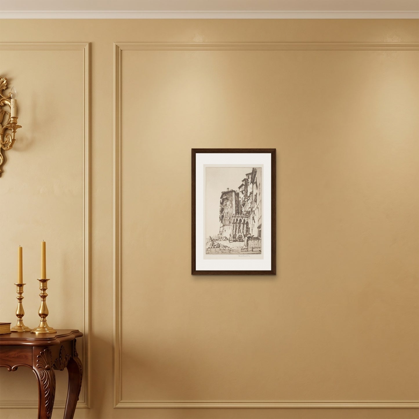 Orlonzo - FRAMED CANVAS DARK WOOD 40x60cm16x24 ROOM
