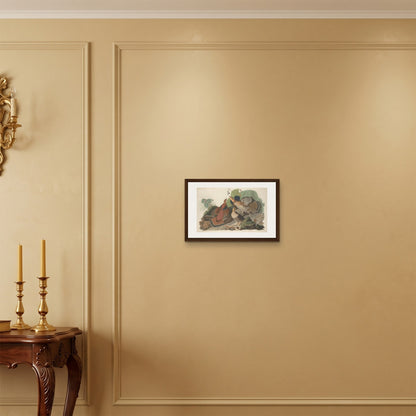 Orlonzo - FRAMED CANVAS DARK WOOD 4530cm1812 ROOM