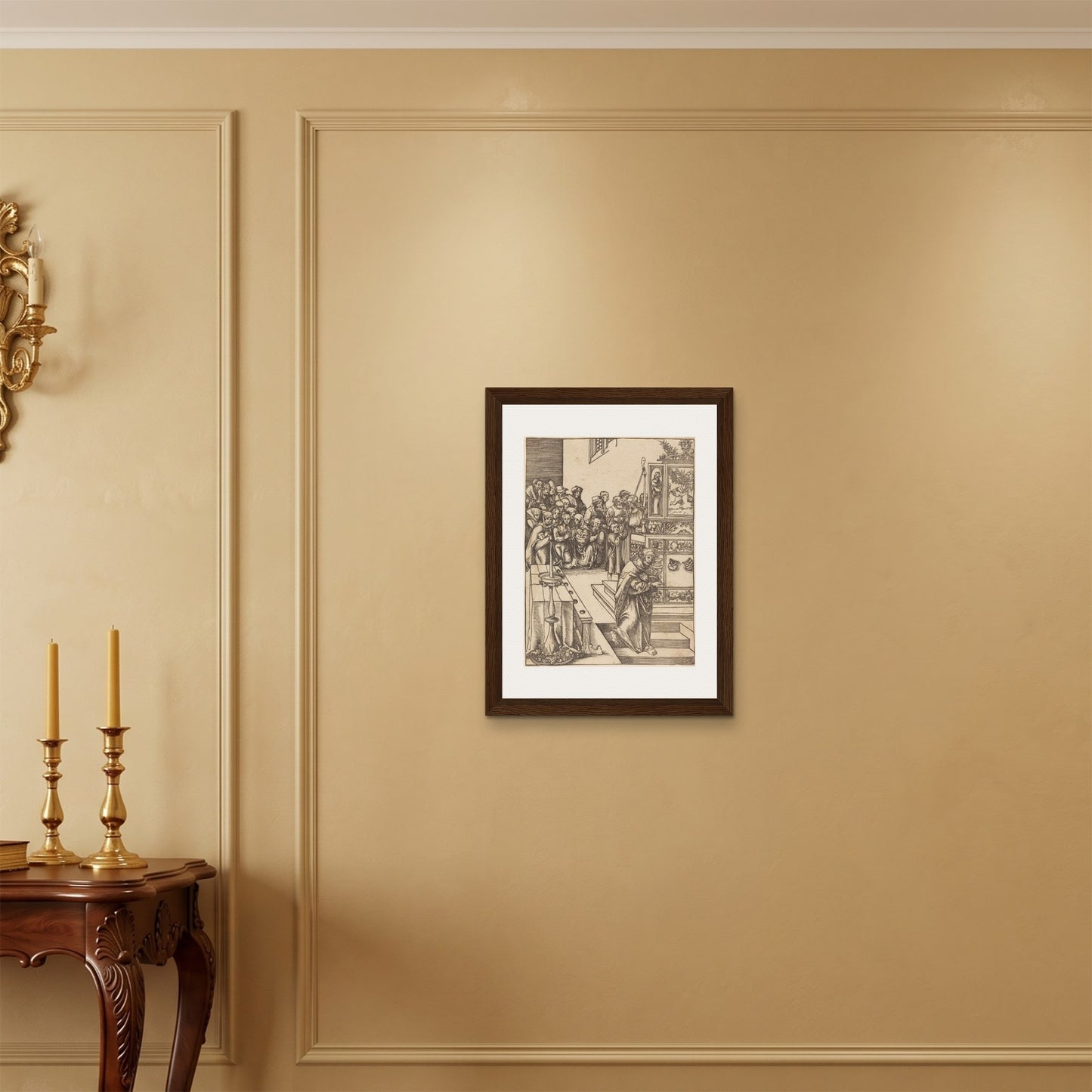 Orlonzo - FRAMED CANVAS DARK WOOD 45x60cm18x24 ROOM