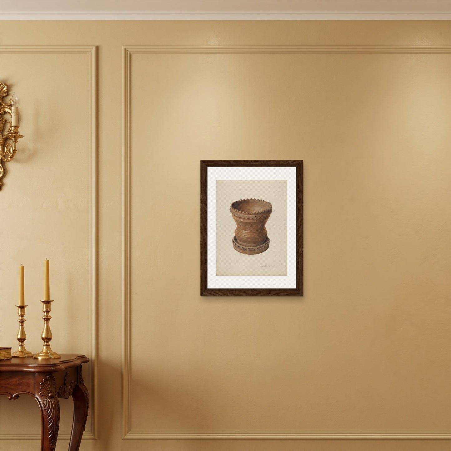 Orlonzo - FRAMED CANVAS DARK WOOD 45x60cm18x24 ROOM