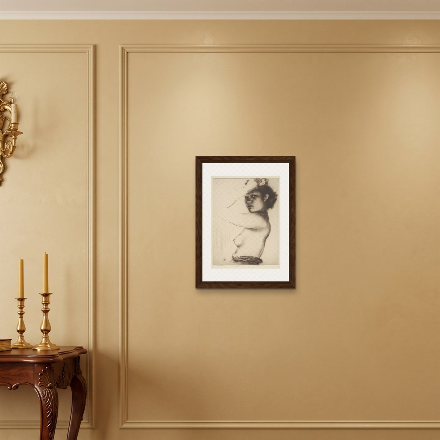 Orlonzo - FRAMED CANVAS DARK WOOD 45x60cm18x24 ROOM