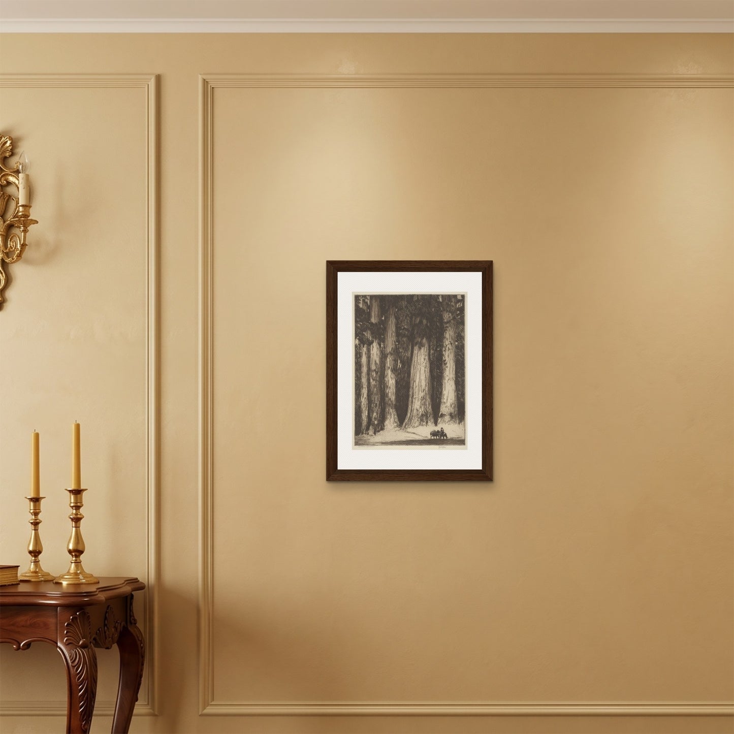 Orlonzo - FRAMED CANVAS DARK WOOD 45x60cm18x24 ROOM