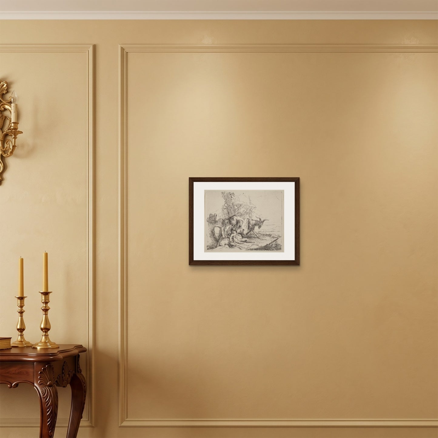 Orlonzo - FRAMED CANVAS DARK WOOD 5040cm2016 ROOM