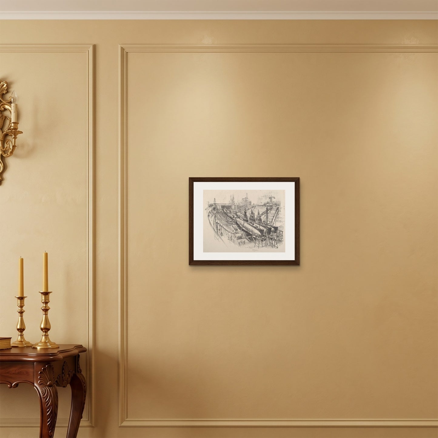 Orlonzo - FRAMED CANVAS DARK WOOD 5040cm2016 ROOM