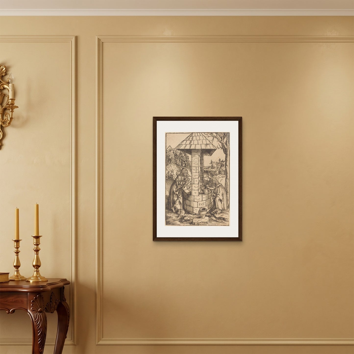 Orlonzo - FRAMED CANVAS DARK WOOD 50x70cm20x28 ROOM
