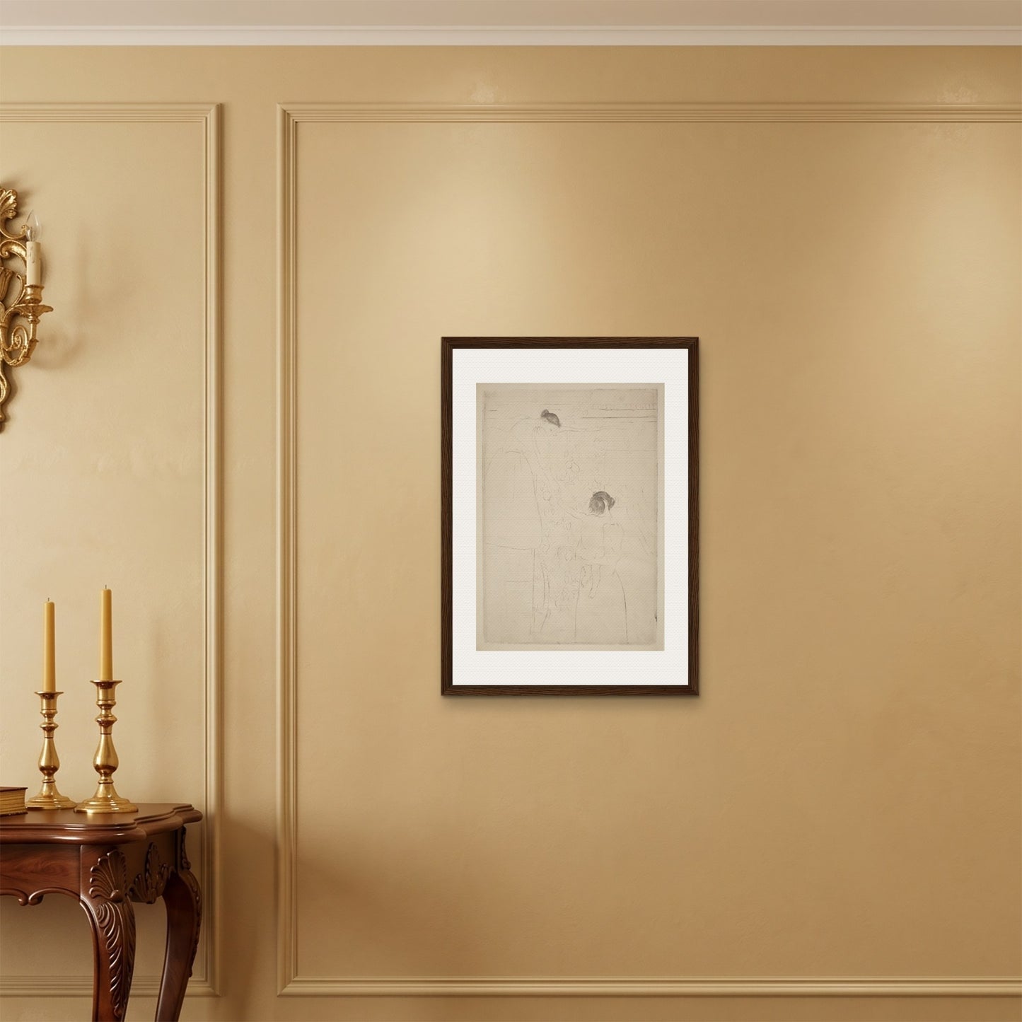 Orlonzo - FRAMED CANVAS DARK WOOD 50x70cm20x28 ROOM