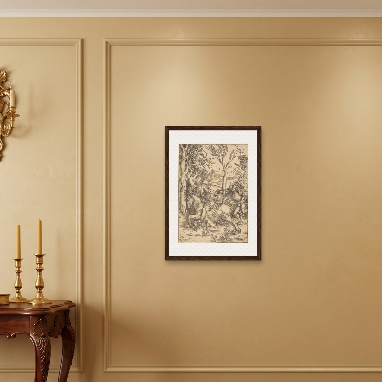 Orlonzo - FRAMED CANVAS DARK WOOD 50x70cm20x28 ROOM