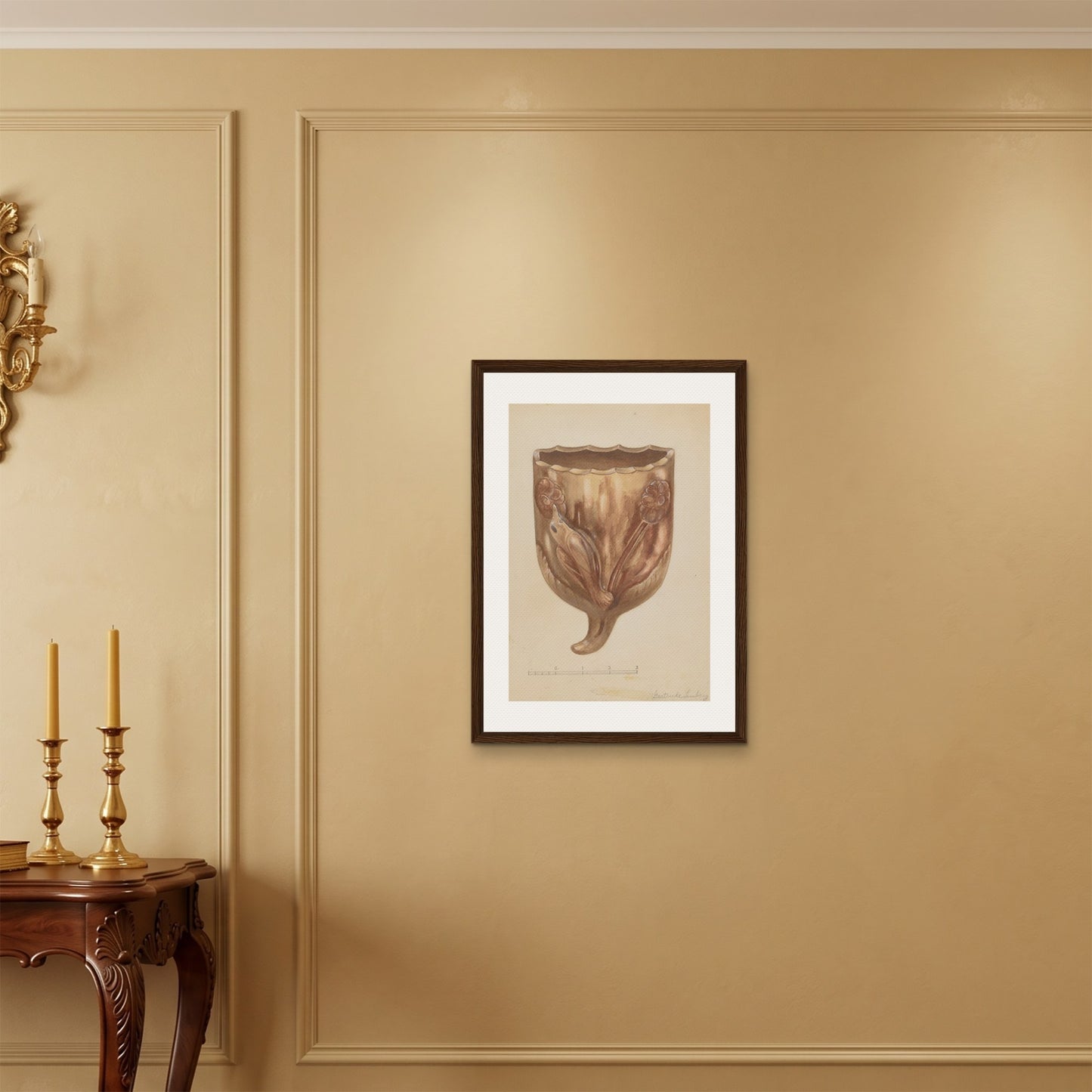 Orlonzo - FRAMED CANVAS DARK WOOD 50x70cm20x28 ROOM