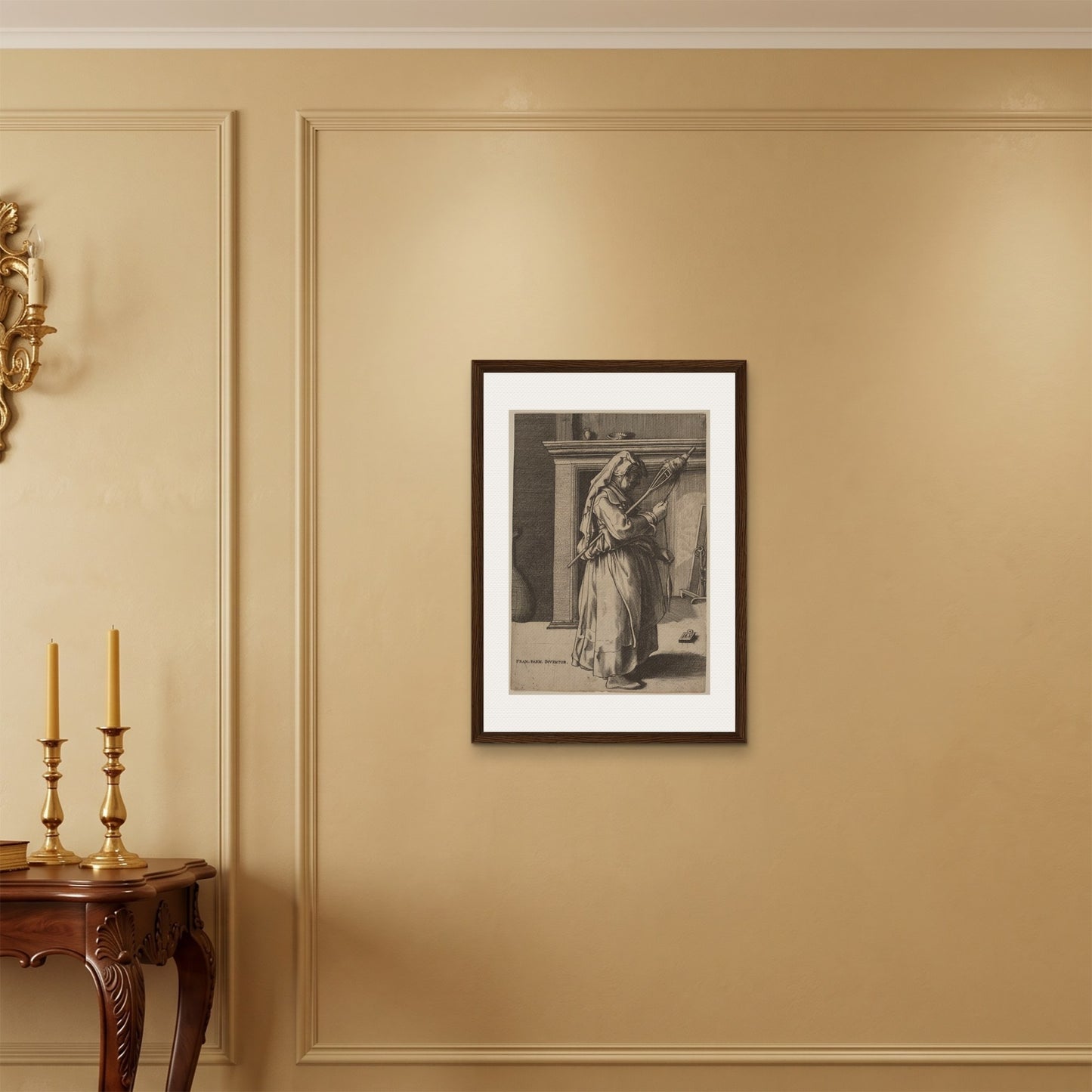 Orlonzo - FRAMED CANVAS DARK WOOD 50x70cm20x28 ROOM