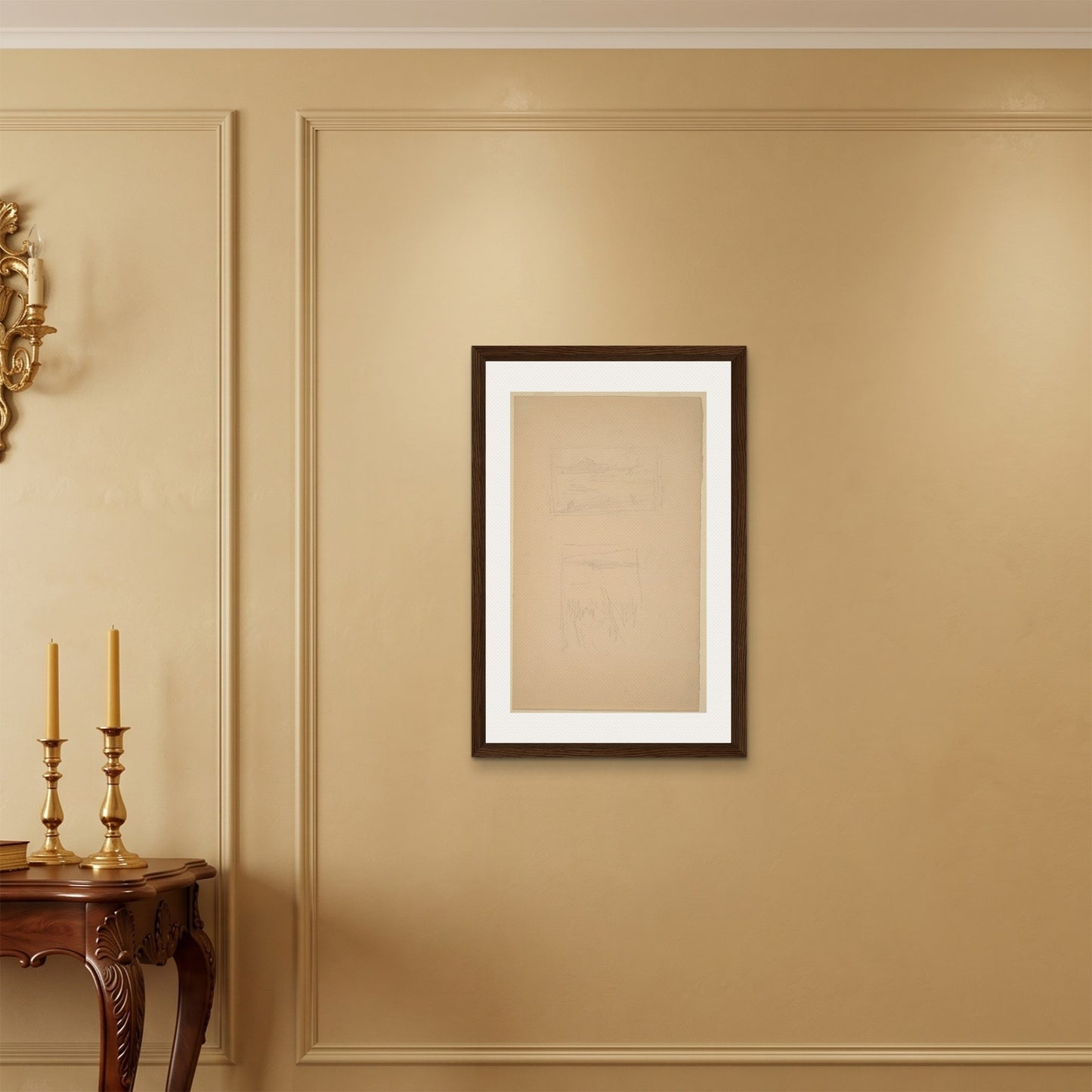 Orlonzo - FRAMED CANVAS DARK WOOD 50x75cm20x30 ROOM