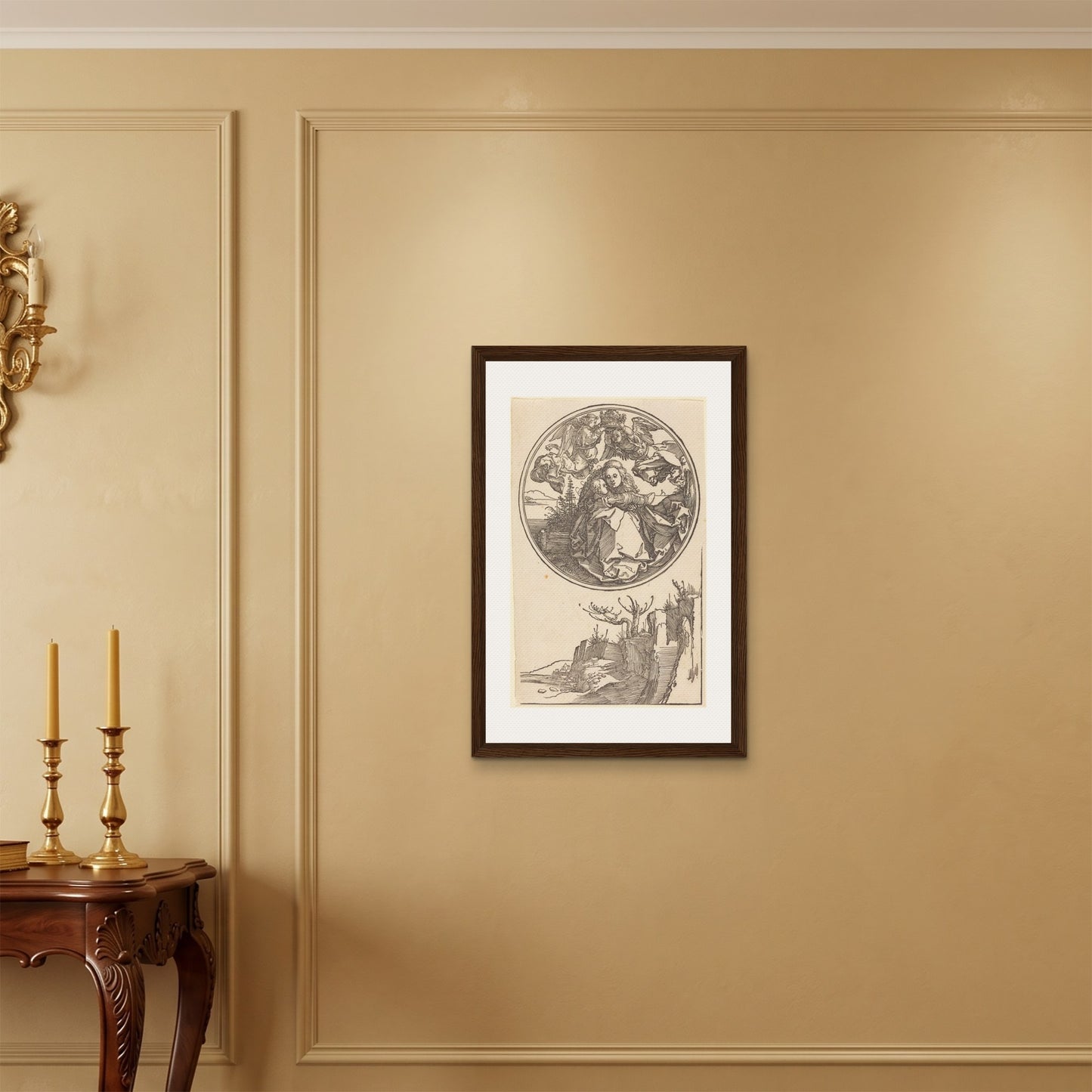 Orlonzo - FRAMED CANVAS DARK WOOD 50x75cm20x30 ROOM