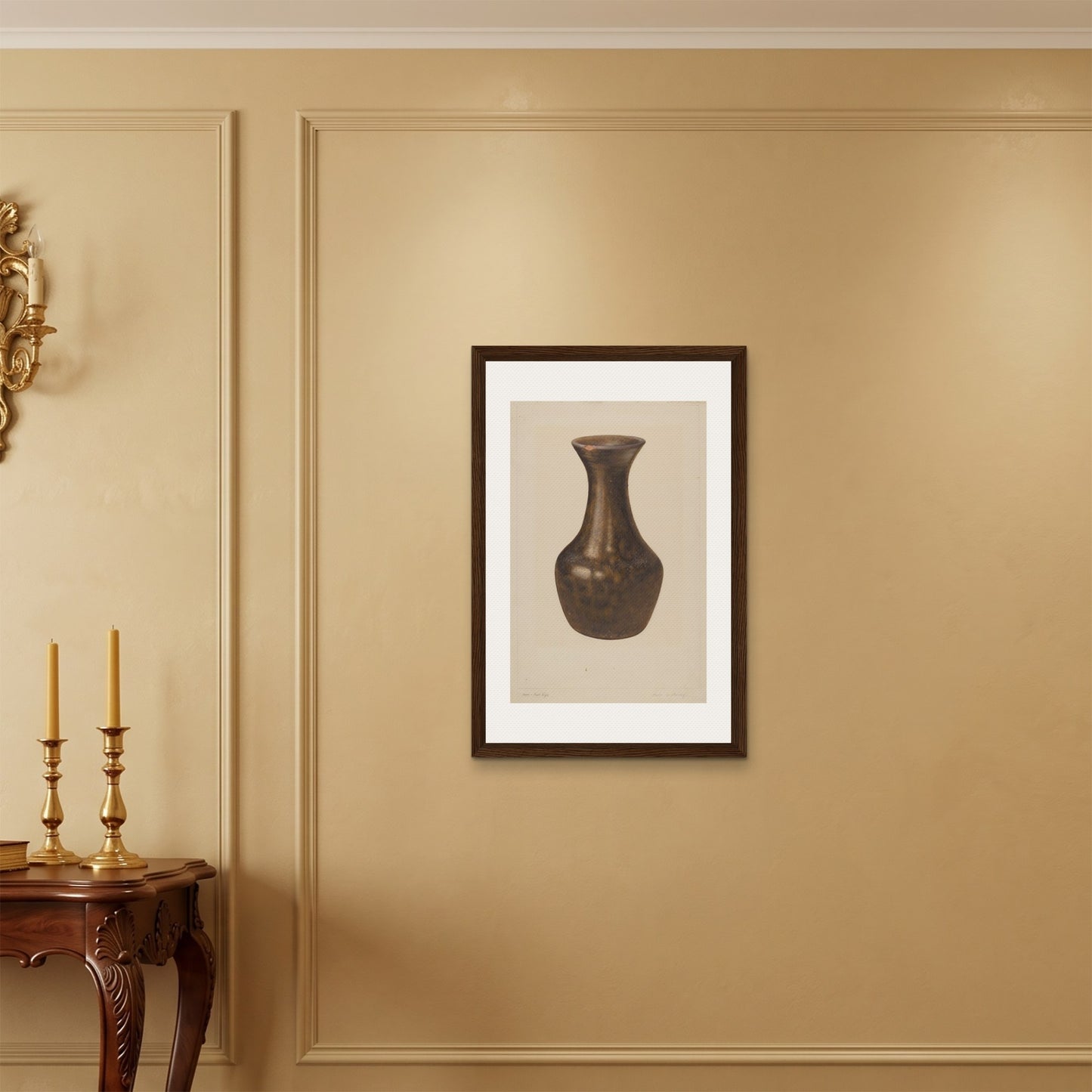 Orlonzo - FRAMED CANVAS DARK WOOD 50x75cm20x30 ROOM