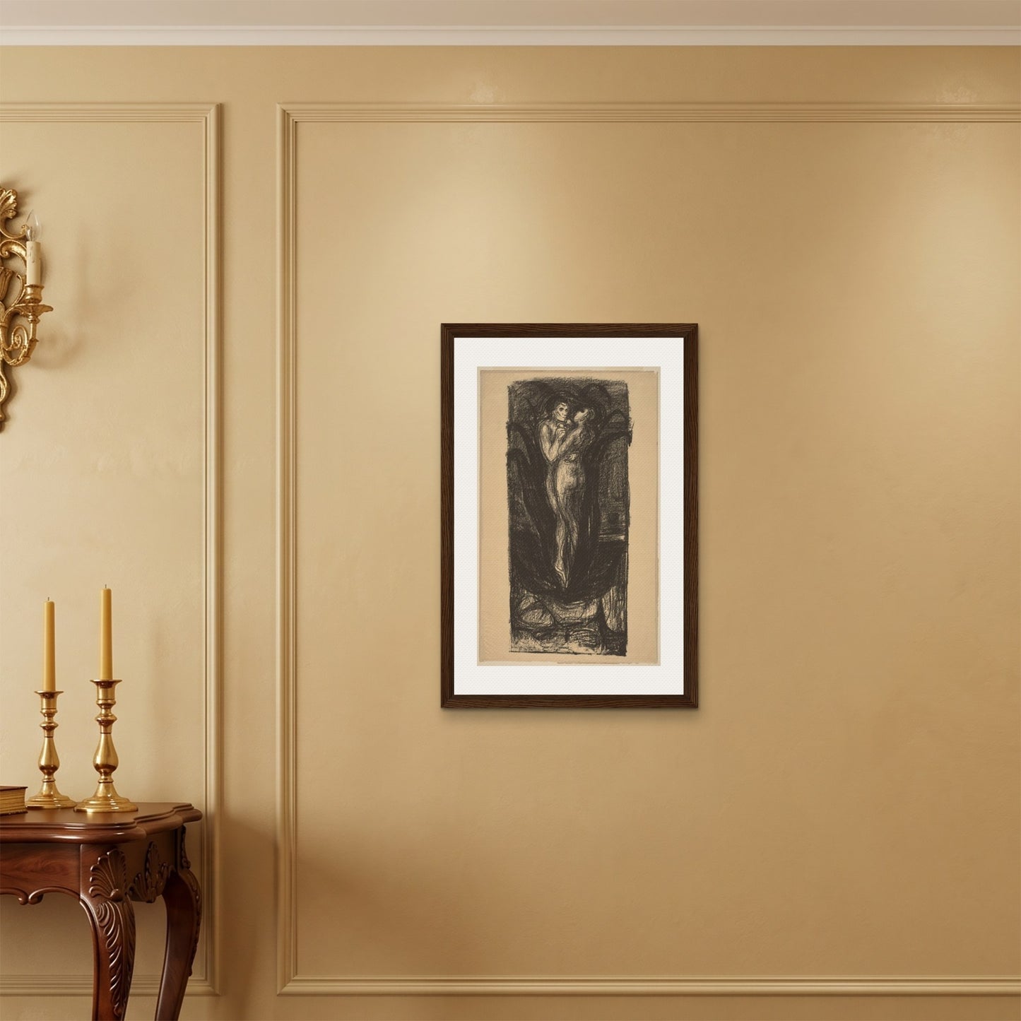Orlonzo - FRAMED CANVAS DARK WOOD 50x75cm20x30 ROOM