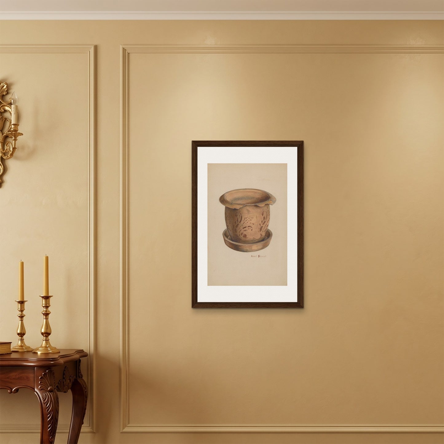 Orlonzo - FRAMED CANVAS DARK WOOD 50x75cm20x30 ROOM