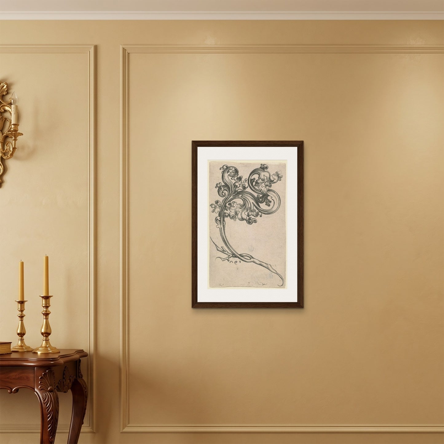 Orlonzo - FRAMED CANVAS DARK WOOD 50x75cm20x30 ROOM