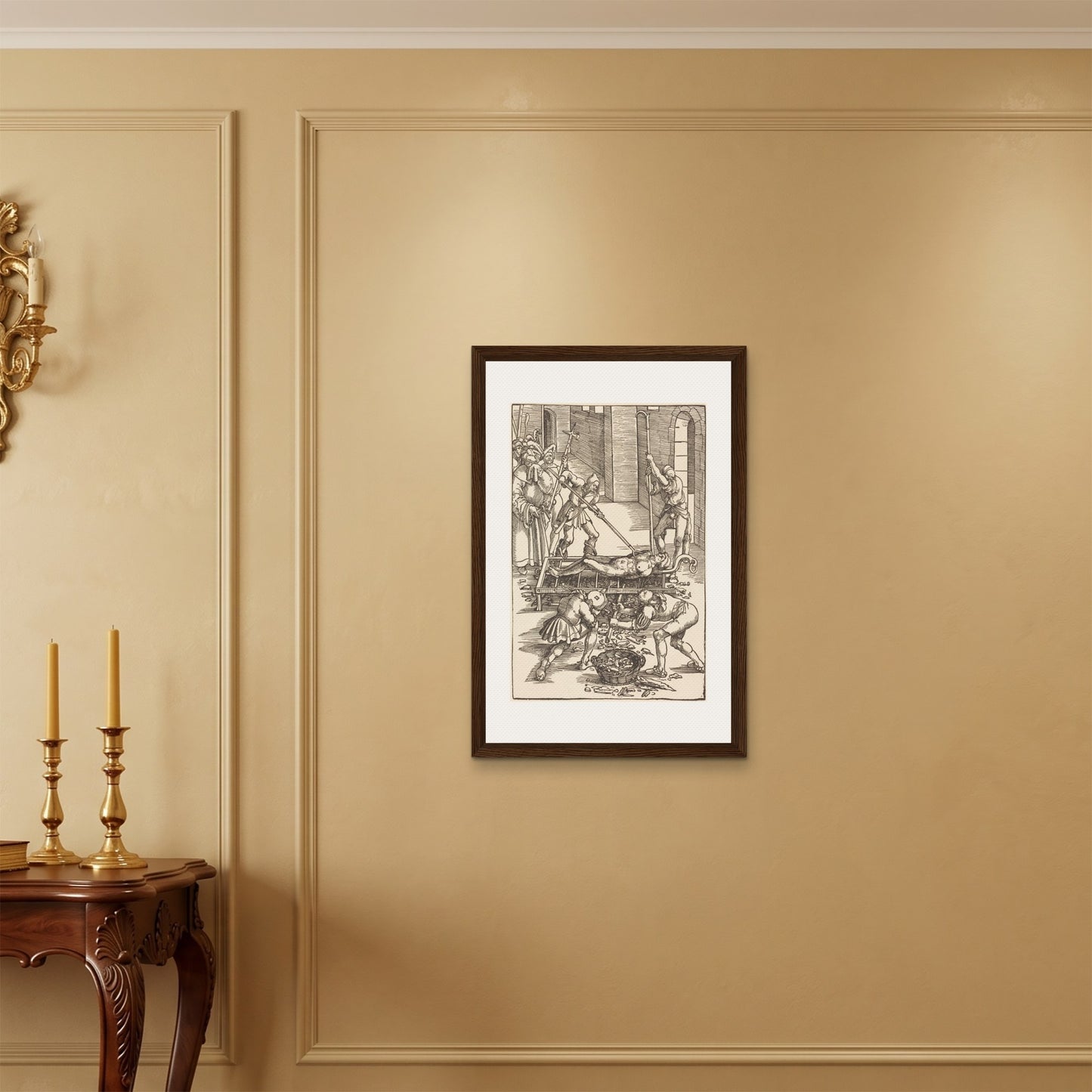 Orlonzo - FRAMED CANVAS DARK WOOD 50x75cm20x30 ROOM