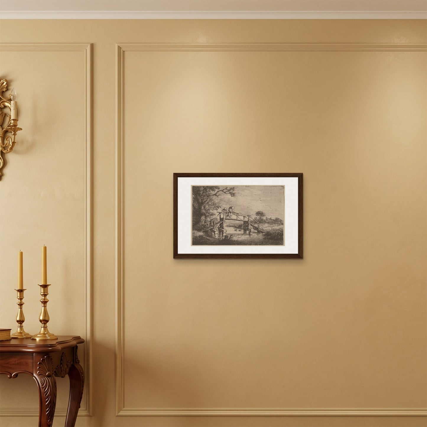 Orlonzo - FRAMED CANVAS DARK WOOD 6040cm2416 ROOM