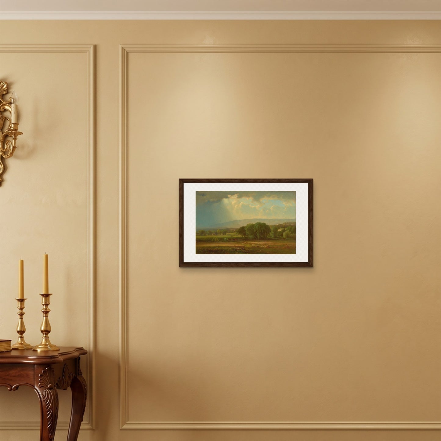 Orlonzo - FRAMED CANVAS DARK WOOD 6040cm2416 ROOM